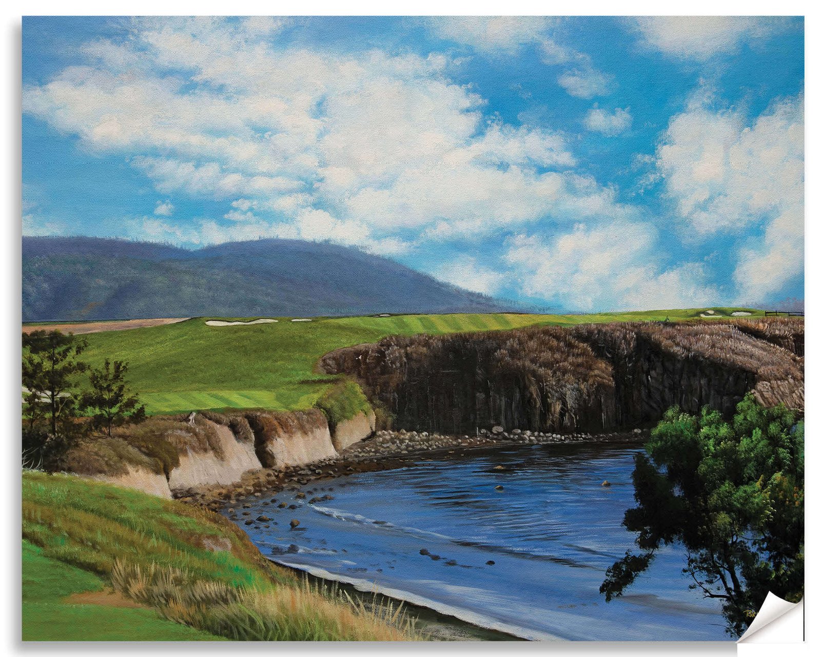 Pebble Beach Golf Links wall art art on wall wall decor Pebblebeach California Course PGA Golf Holes Aerial View ATT Pro Am canvas prints PblBch4RiOil4c 15