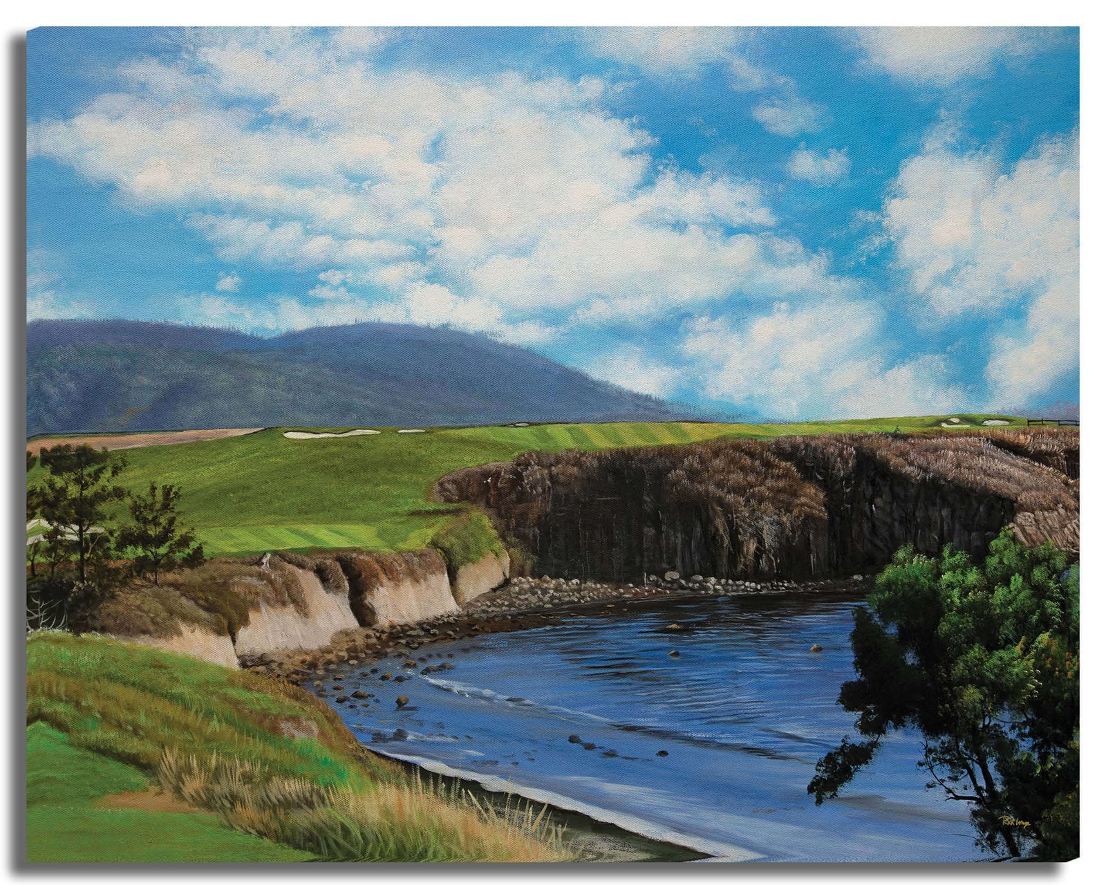 Pebble Beach Golf Links wall art art on wall wall decor Pebblebeach California Course PGA Golf Holes Aerial View ATT Pro Am canvas prints PblBch4RiOil4c 8