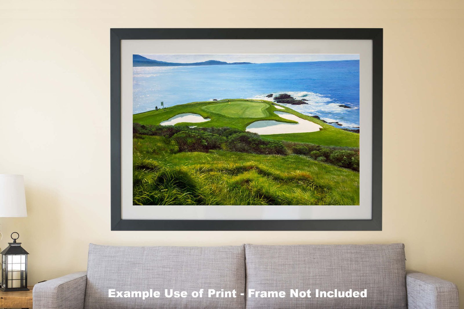 Pebble Beach Golf Links wall art art on wall wall decor Pebblebeach Pro Am Hole 7 PGA California Course canvas prints PblBch07RiOil01 10