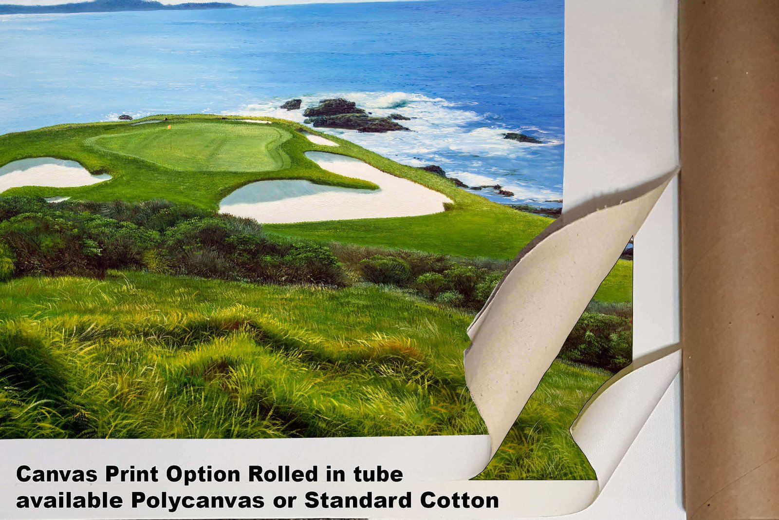 Pebble Beach Golf Links wall art art on wall wall decor Pebblebeach Pro Am Hole 7 PGA California Course canvas prints PblBch07RiOil01 4