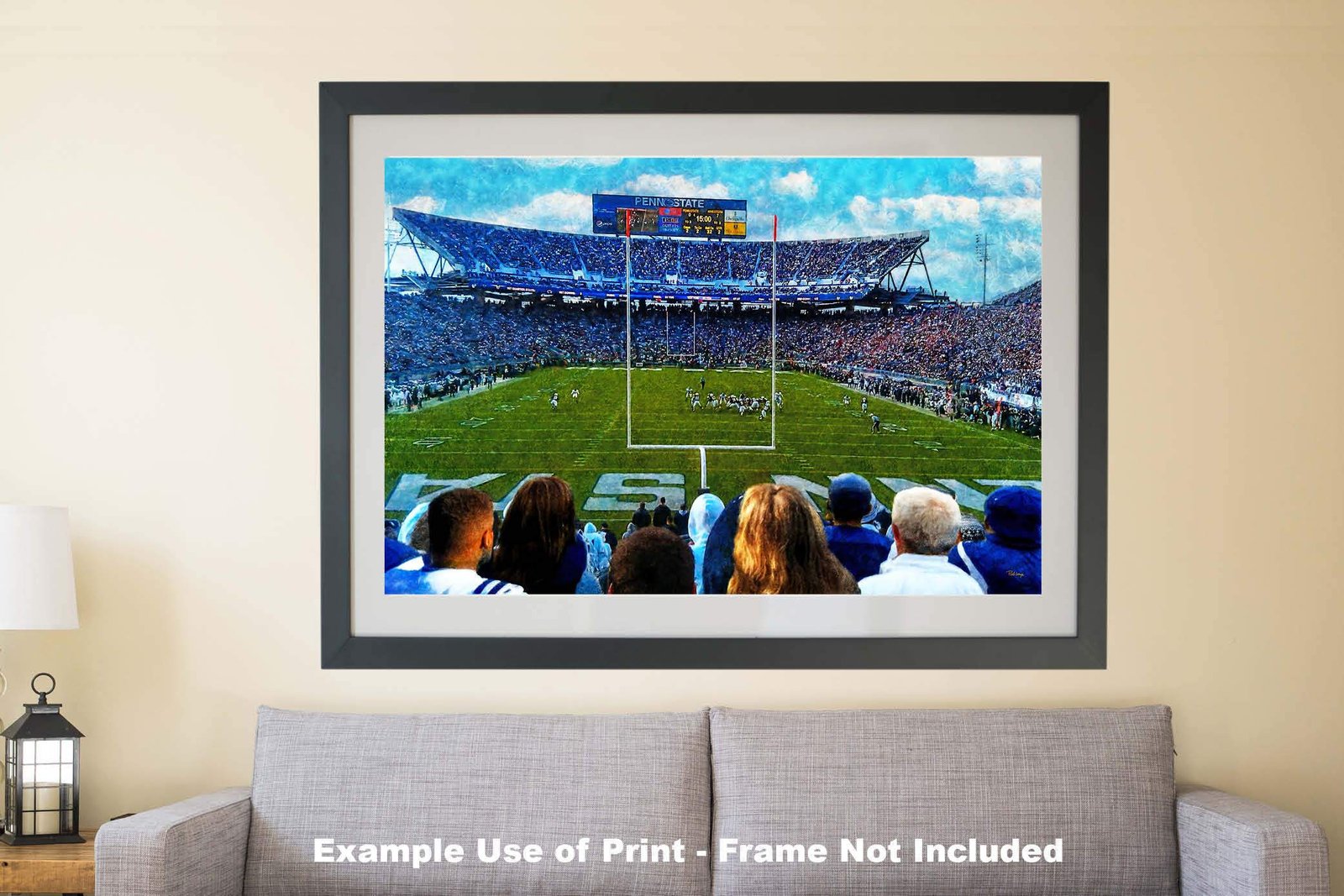 Penn State Football poster painting print pic football team field Nittany Lions College NCAA Beaver Stadium artwork PnStStd1MC1 10