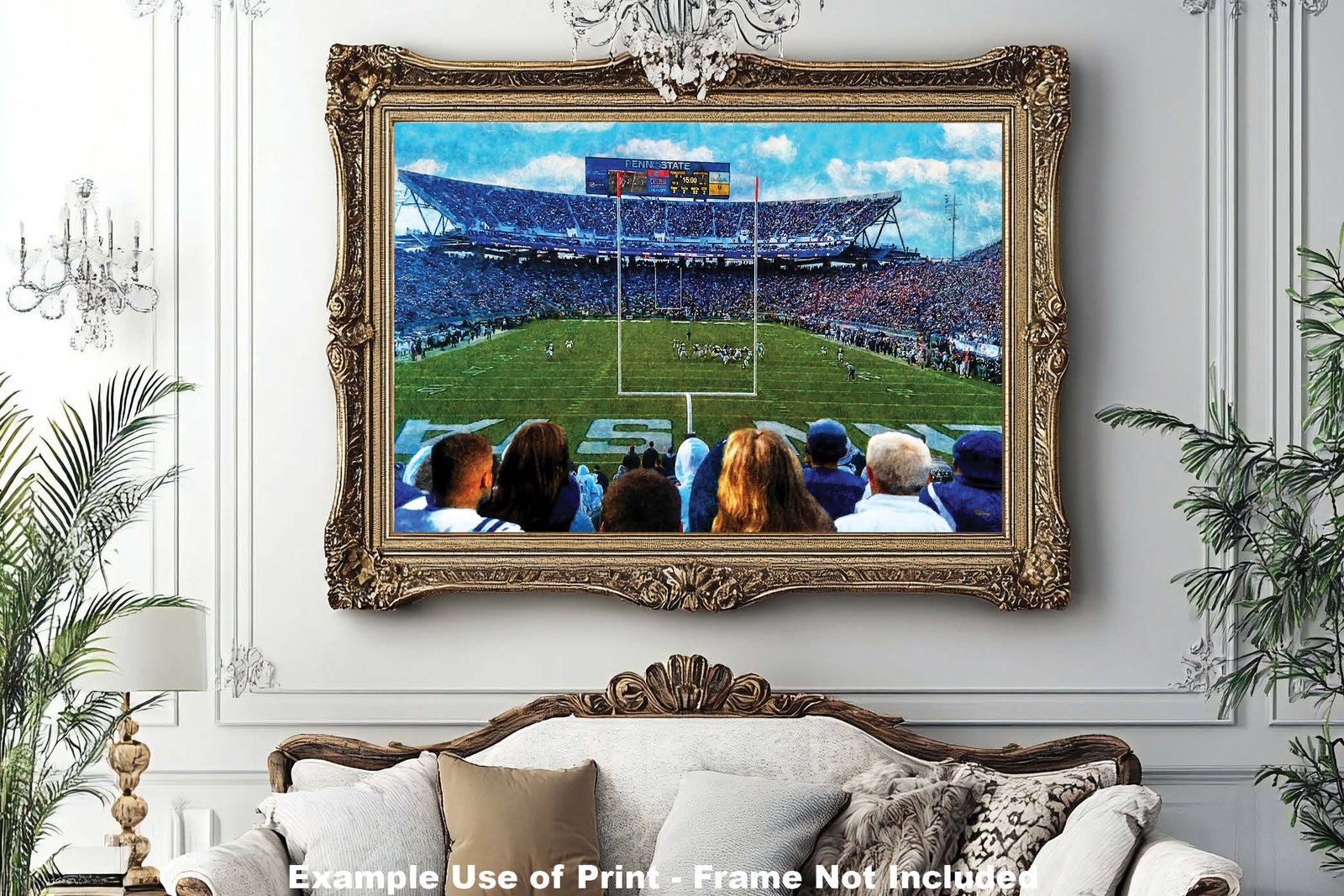 Penn State Football poster painting print pic football team field Nittany Lions College NCAA Beaver Stadium artwork PnStStd1MC1 12