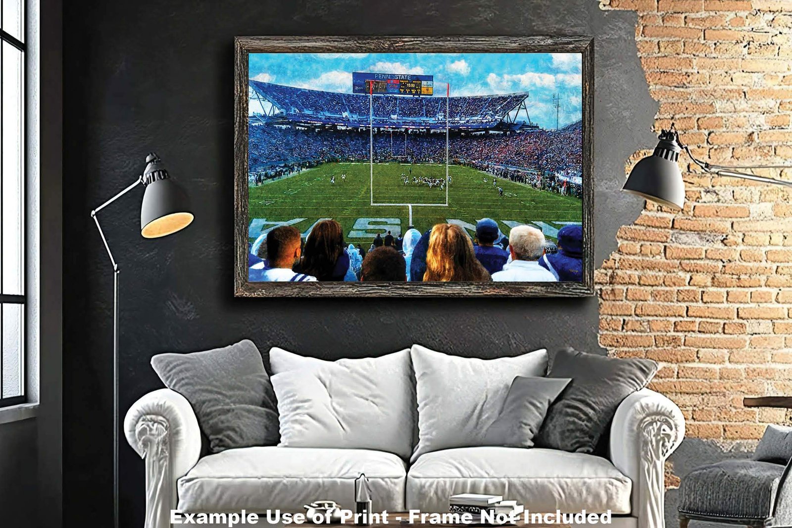 Penn State Football poster painting print pic football team field Nittany Lions College NCAA Beaver Stadium artwork PnStStd1MC1 13