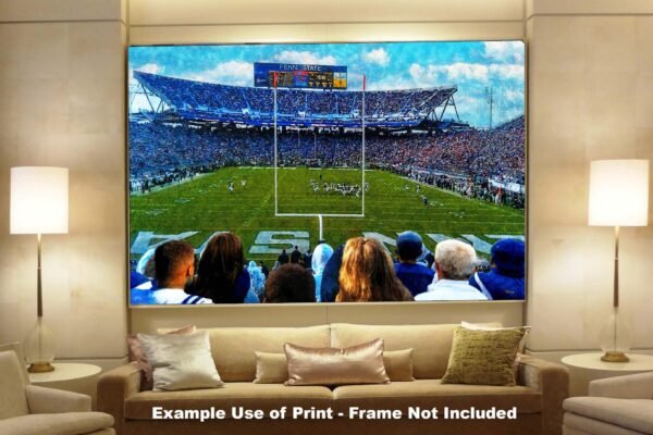 Penn State Football poster painting print pic football team field Nittany Lions College NCAA Beaver Stadium artwork PnStStd1MC1 17