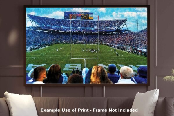 Penn State Football poster painting print pic football team field Nittany Lions College NCAA Beaver Stadium artwork PnStStd1MC1 18