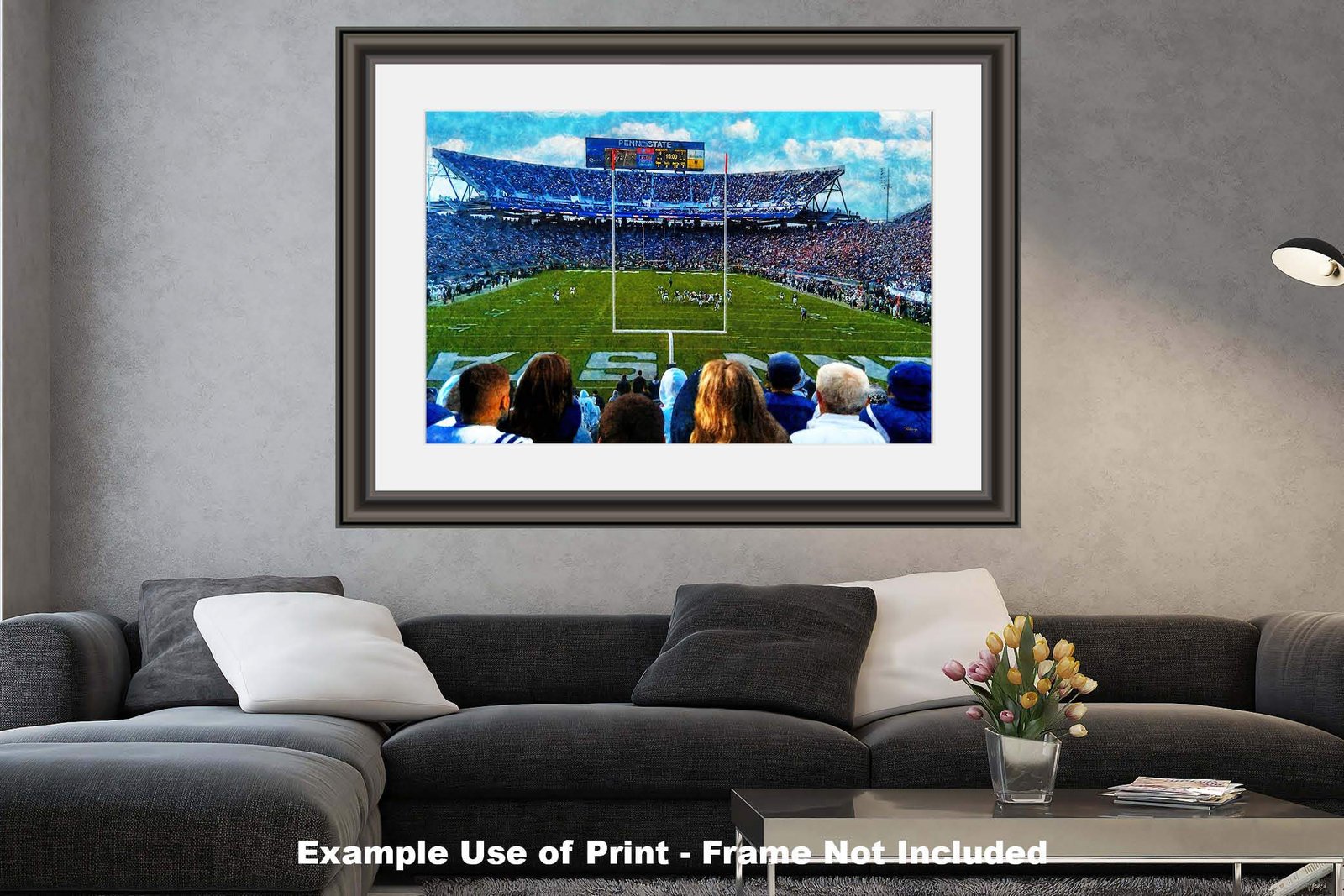 Penn State Football poster painting print pic football team field Nittany Lions College NCAA Beaver Stadium artwork PnStStd1MC1 19