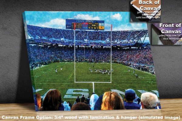 Penn State Football poster painting print pic football team field Nittany Lions College NCAA Beaver Stadium artwork PnStStd1MC1 2