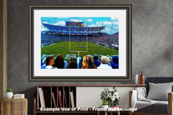 Penn State Football poster painting print pic football team field Nittany Lions College NCAA Beaver Stadium artwork PnStStd1MC1 20
