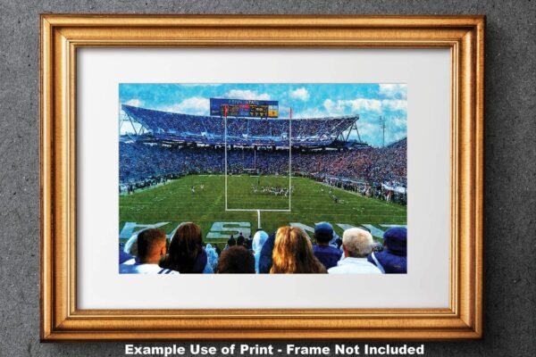 Penn State Football poster painting print pic football team field Nittany Lions College NCAA Beaver Stadium artwork PnStStd1MC1 21