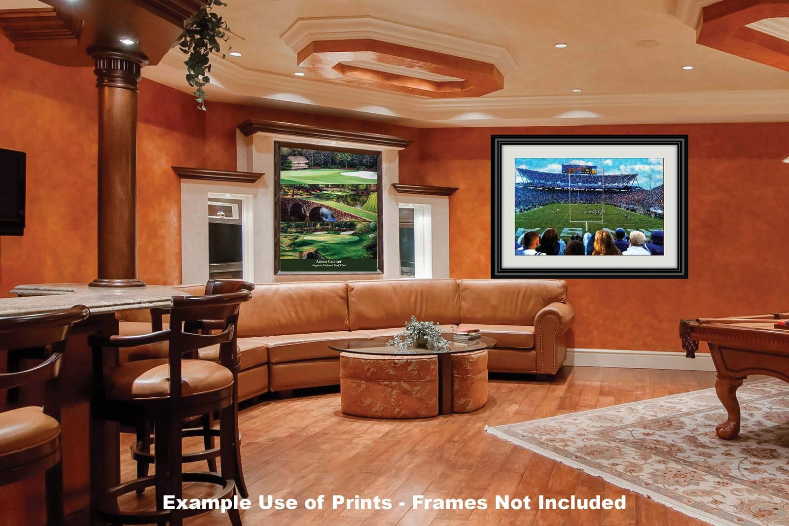 Penn State Football poster painting print pic football team field Nittany Lions College NCAA Beaver Stadium artwork PnStStd1MC1 23