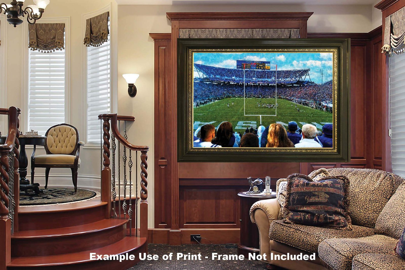 Penn State Football poster painting print pic football team field Nittany Lions College NCAA Beaver Stadium artwork PnStStd1MC1 24