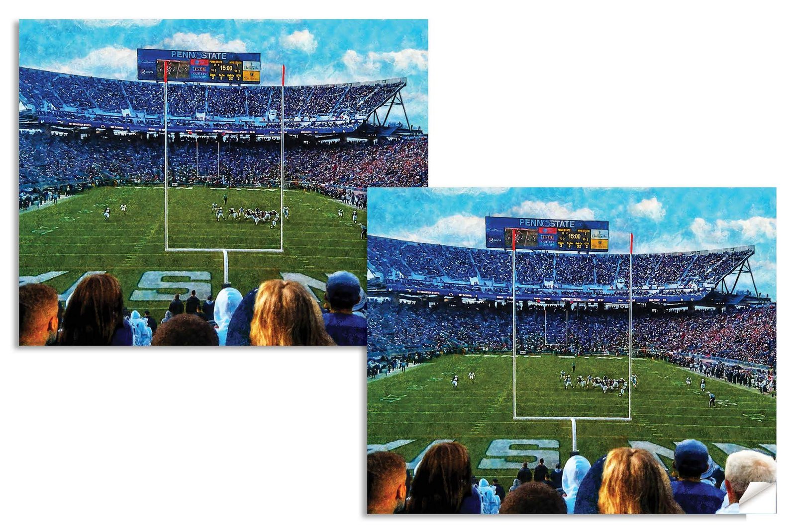 Penn State Football poster painting print pic football team field Nittany Lions College NCAA Beaver Stadium artwork PnStStd1MC1 29