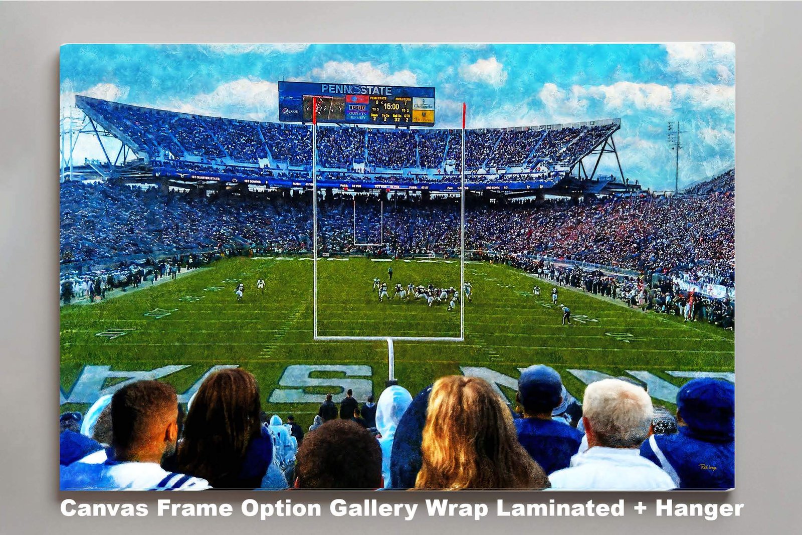 Penn State Football poster painting print pic football team field Nittany Lions College NCAA Beaver Stadium artwork PnStStd1MC1 3