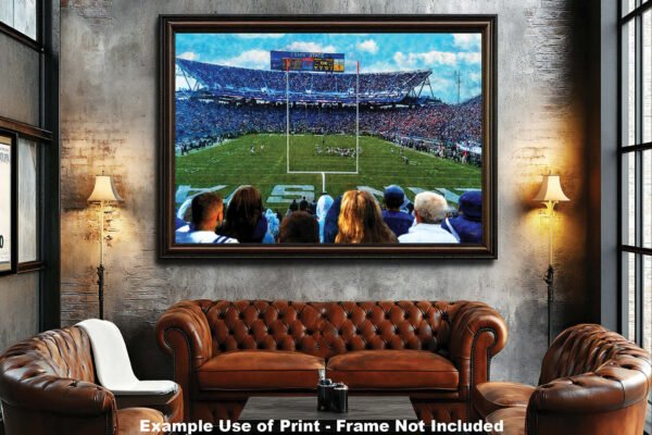 Penn State Football poster painting print pic football team field Nittany Lions College NCAA Beaver Stadium artwork PnStStd1MC1 5