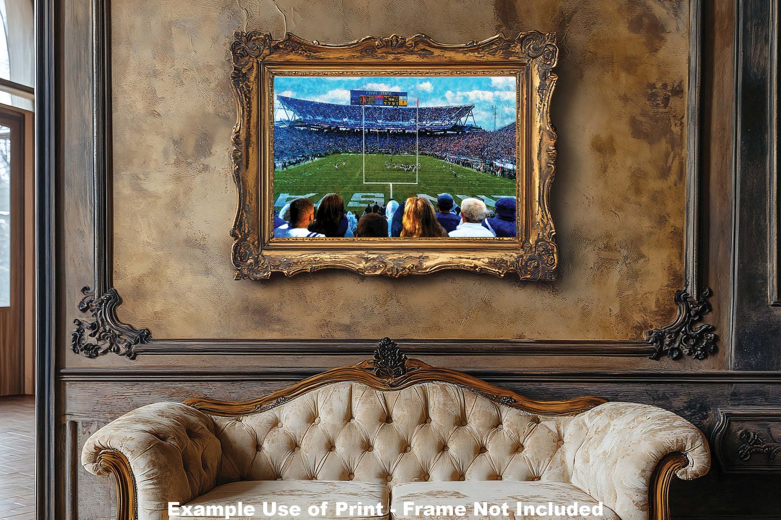 Penn State Football poster painting print pic football team field Nittany Lions College NCAA Beaver Stadium artwork PnStStd1MC1 7