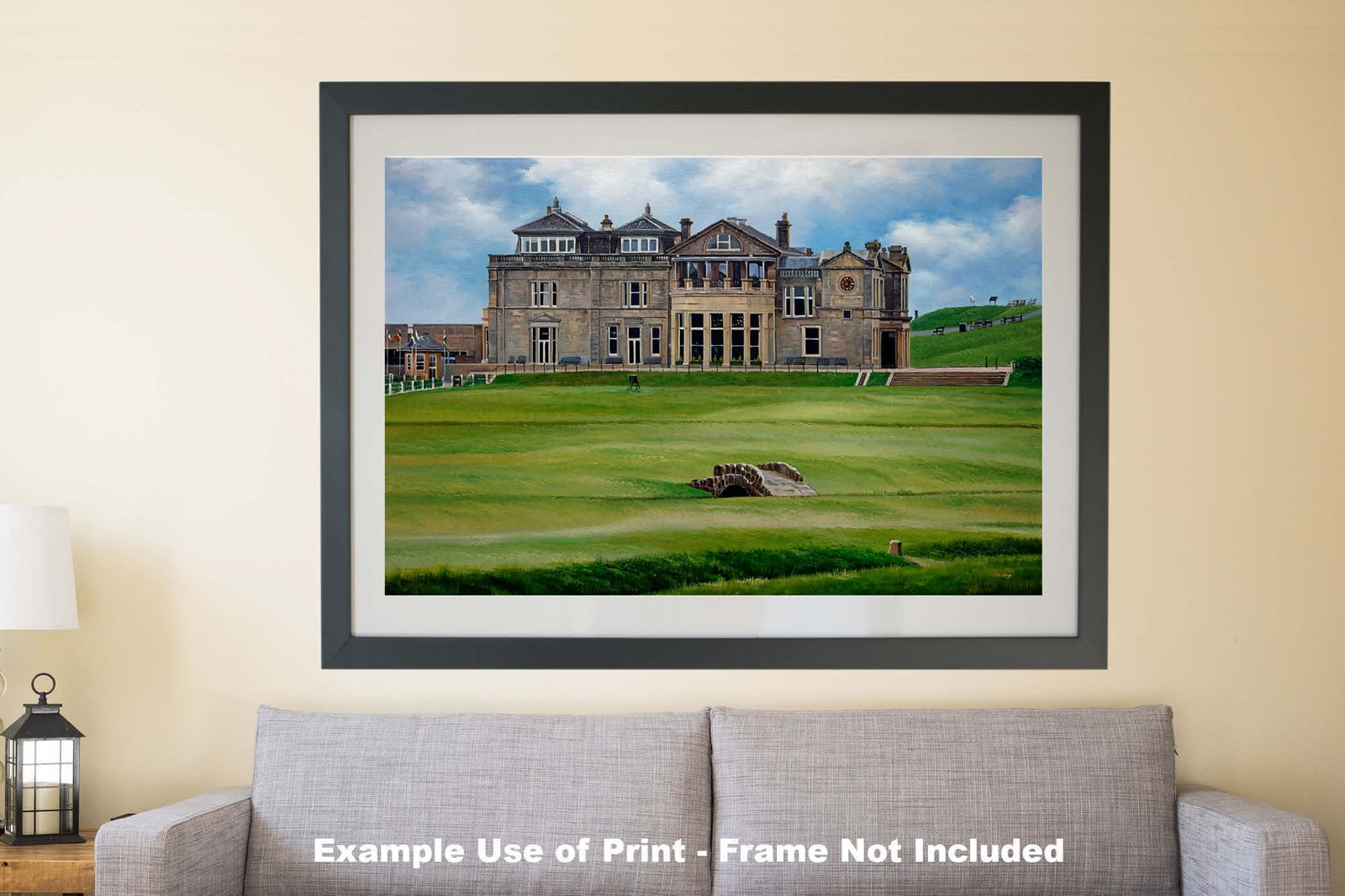 Royal and Ancient Golf Club Swilcan Bridge St Andrews Links Swilken Bridge Course Hole The Open Oil Painting Wall Art Print StAndrws18RiOil30 10