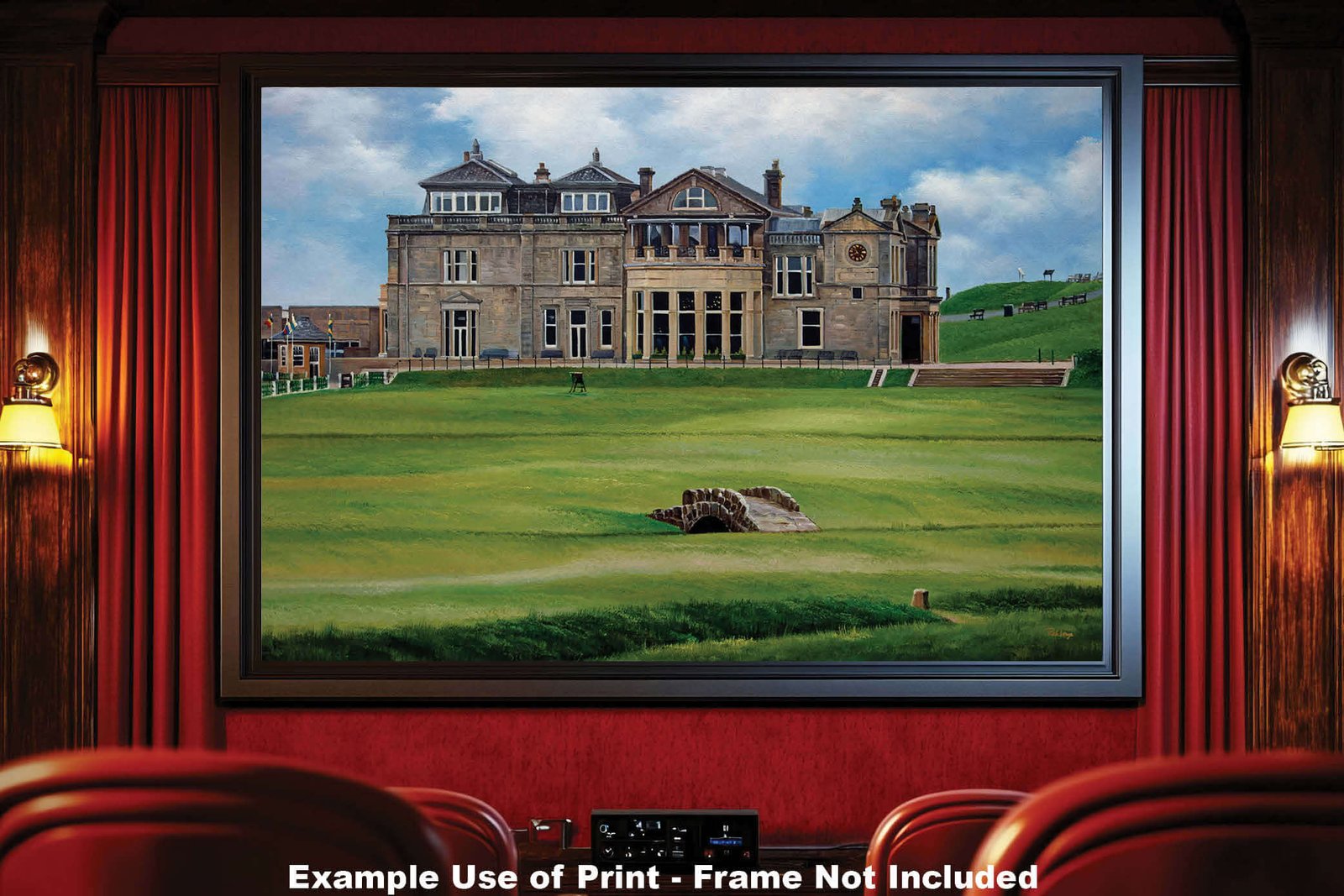 Royal and Ancient Golf Club Swilcan Bridge St Andrews Links Swilken Bridge Course Hole The Open Oil Painting Wall Art Print StAndrws18RiOil30 19