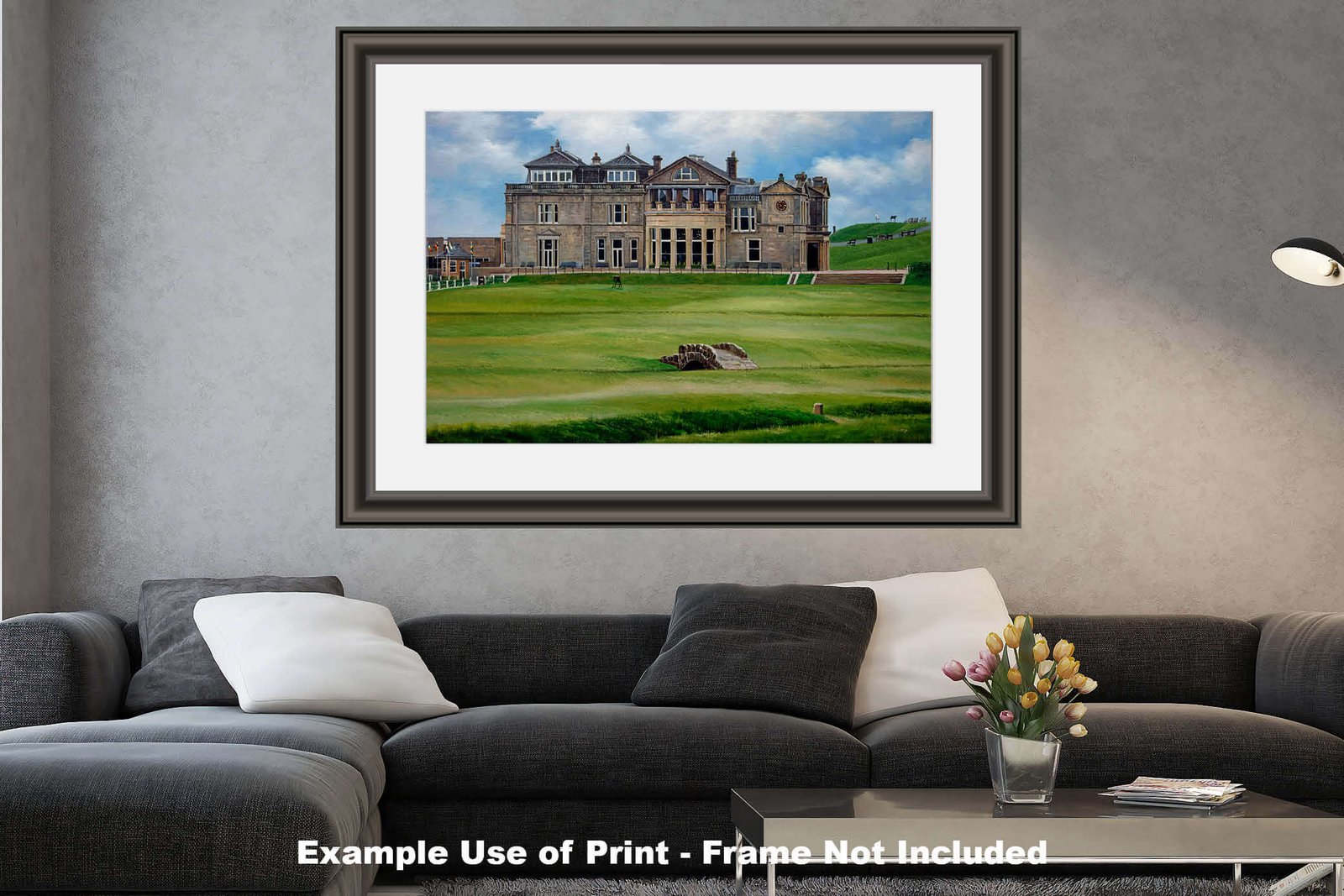 Royal and Ancient Golf Club Swilcan Bridge St Andrews Links Swilken Bridge Course Hole The Open Oil Painting Wall Art Print StAndrws18RiOil30 26