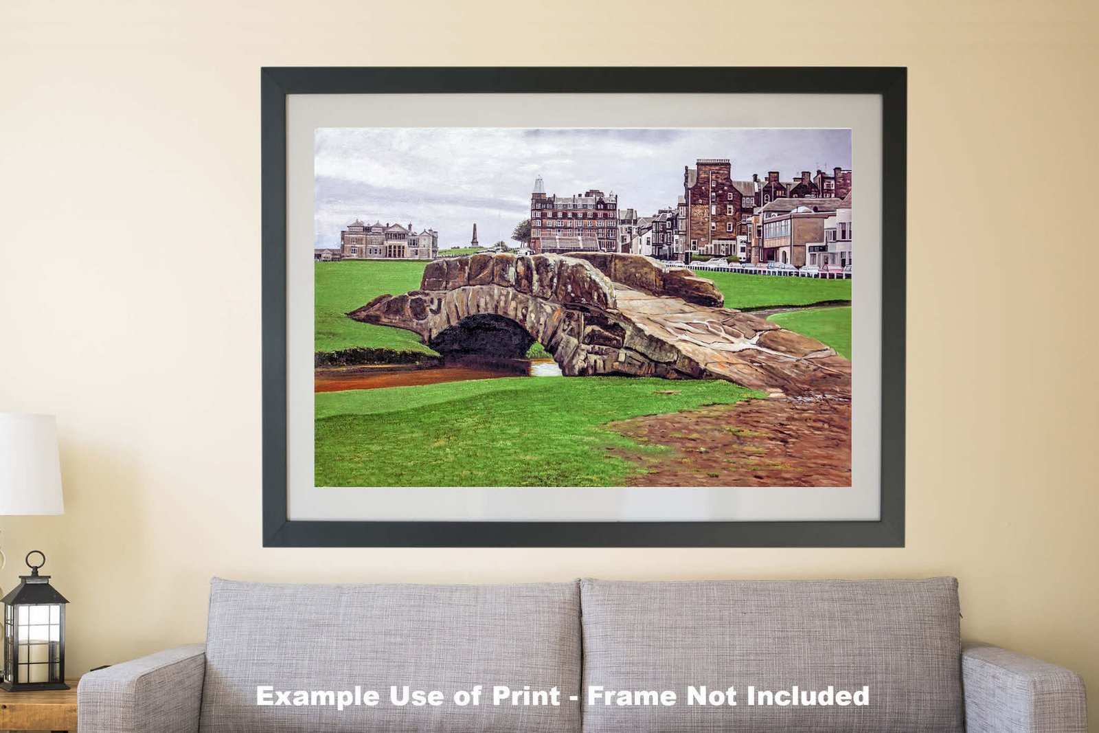 St Andrews Links poster painting print pic Course Swilken Golf Club PGA Golf Swilcan Bridge artwork StAndrws18RiOil10 RichimageArt.com 10