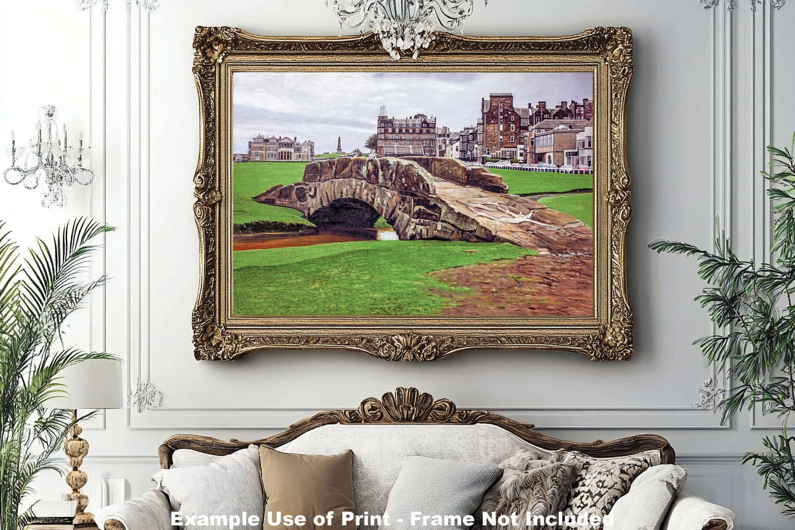 St Andrews Links poster painting print pic Course Swilken Golf Club PGA Golf Swilcan Bridge artwork StAndrws18RiOil10 RichimageArt.com 12