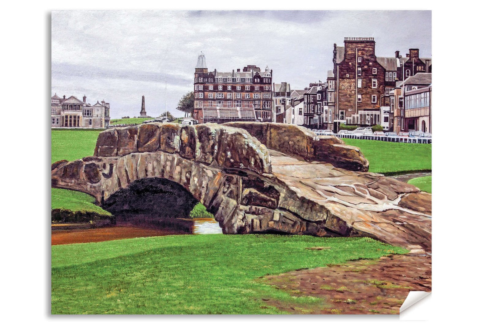 St Andrews Links poster painting print pic Course Swilken Golf Club PGA Golf Swilcan Bridge artwork StAndrws18RiOil10 RichimageArt.com 13