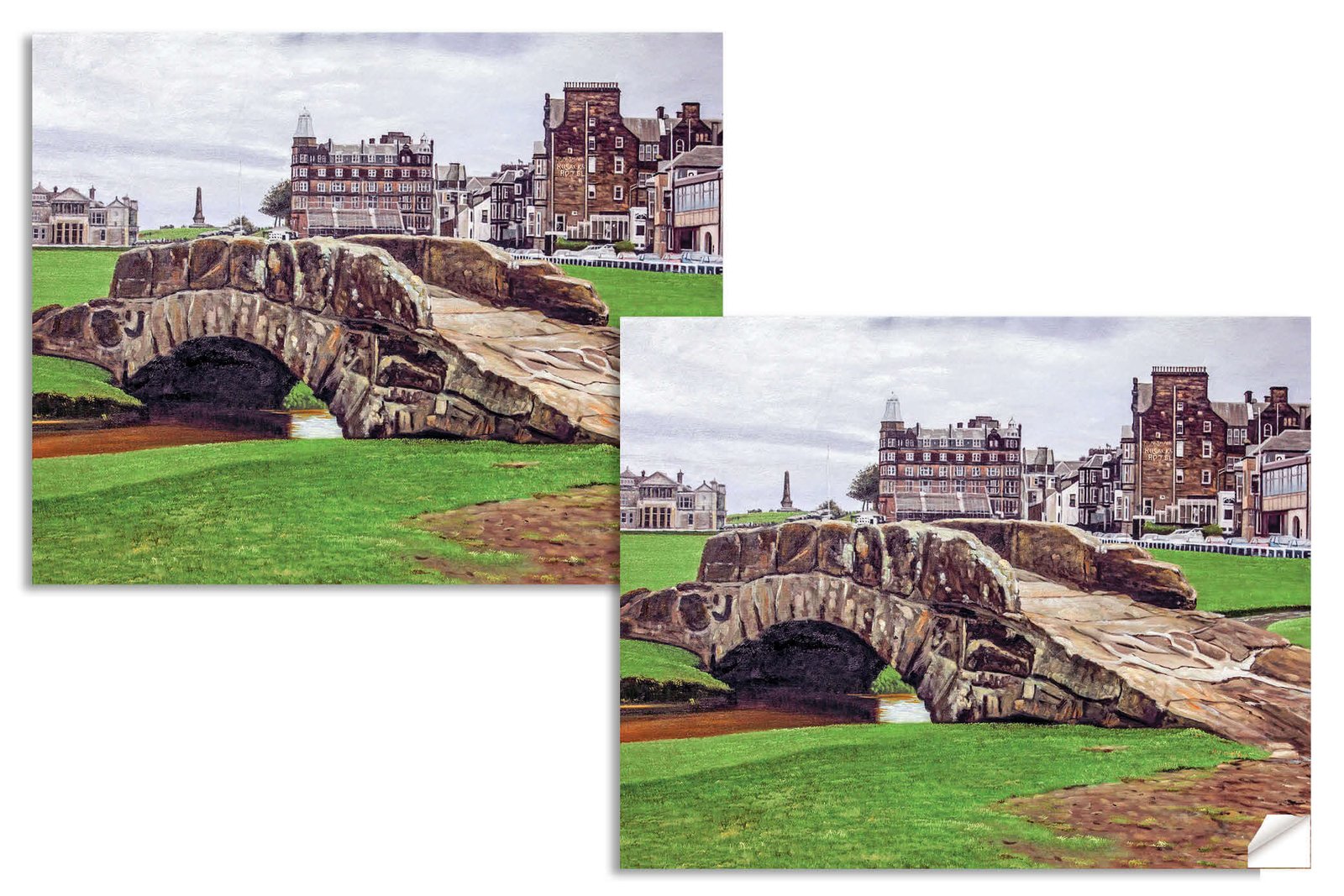 St Andrews Links poster painting print pic Course Swilken Golf Club PGA Golf Swilcan Bridge artwork StAndrws18RiOil10 RichimageArt.com 14