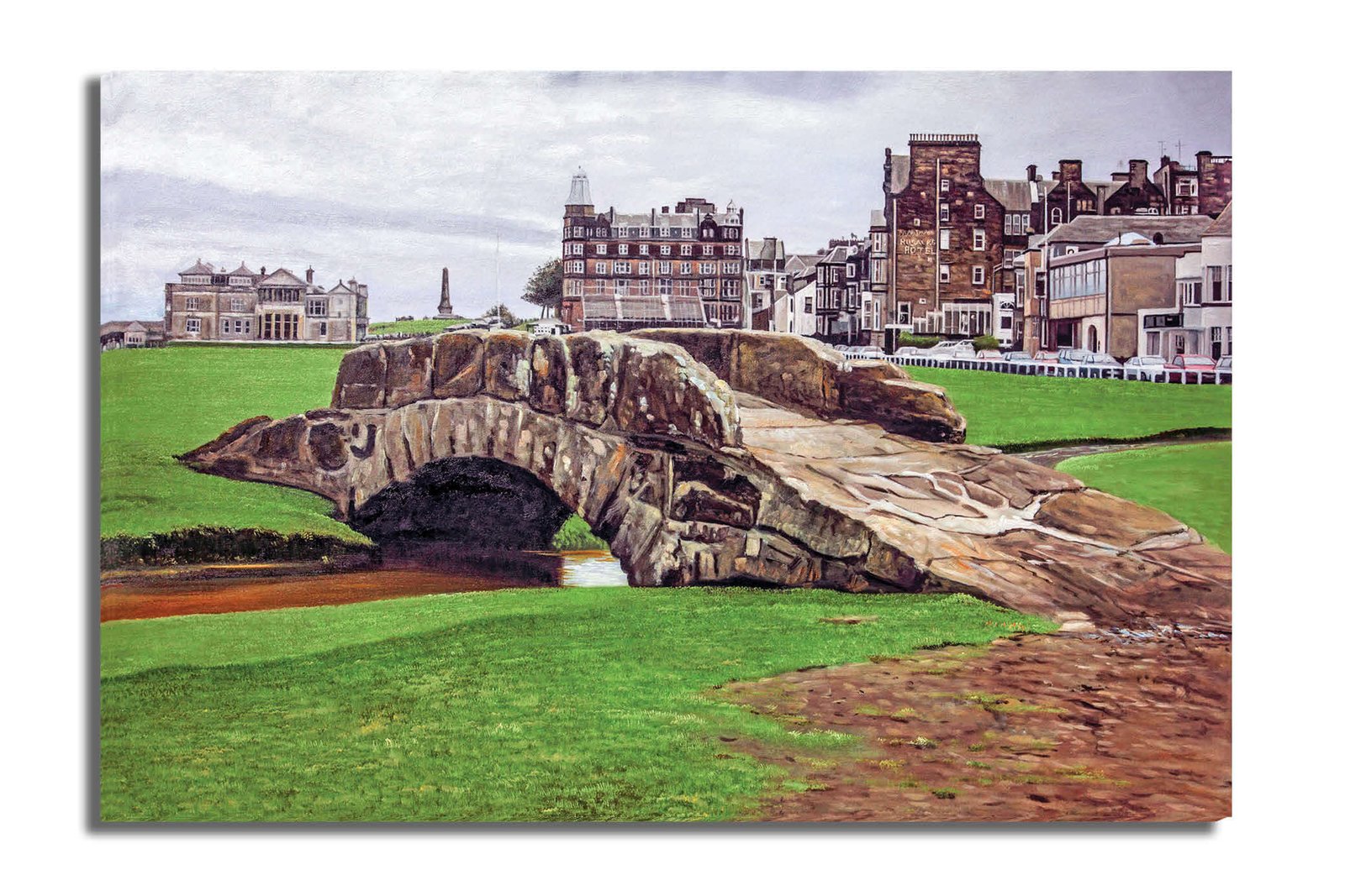 St Andrews Links poster painting print pic Course Swilken Golf Club PGA Golf Swilcan Bridge artwork StAndrws18RiOil10 RichimageArt.com 15