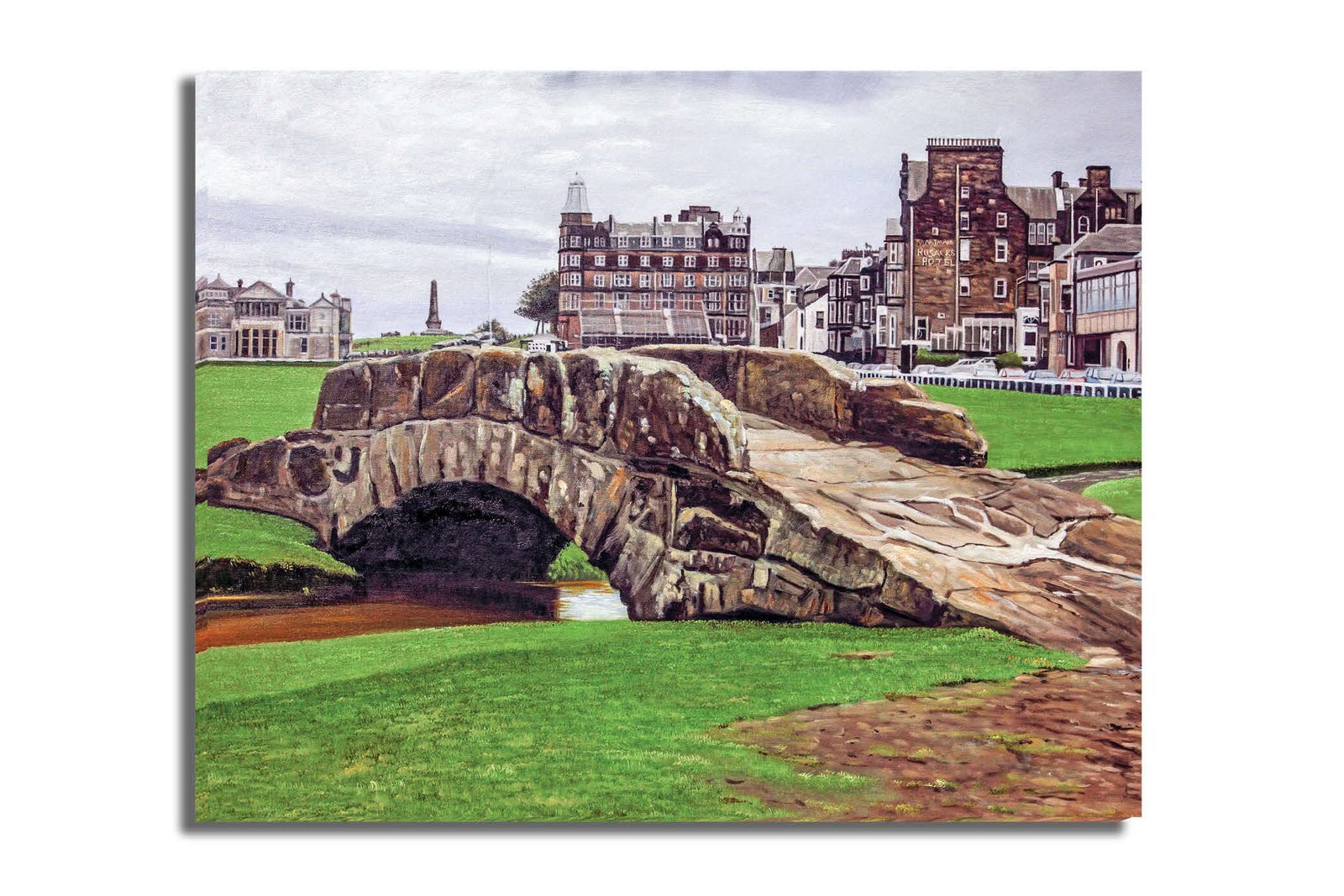 St Andrews Links poster painting print pic Course Swilken Golf Club PGA Golf Swilcan Bridge artwork StAndrws18RiOil10 RichimageArt.com 16