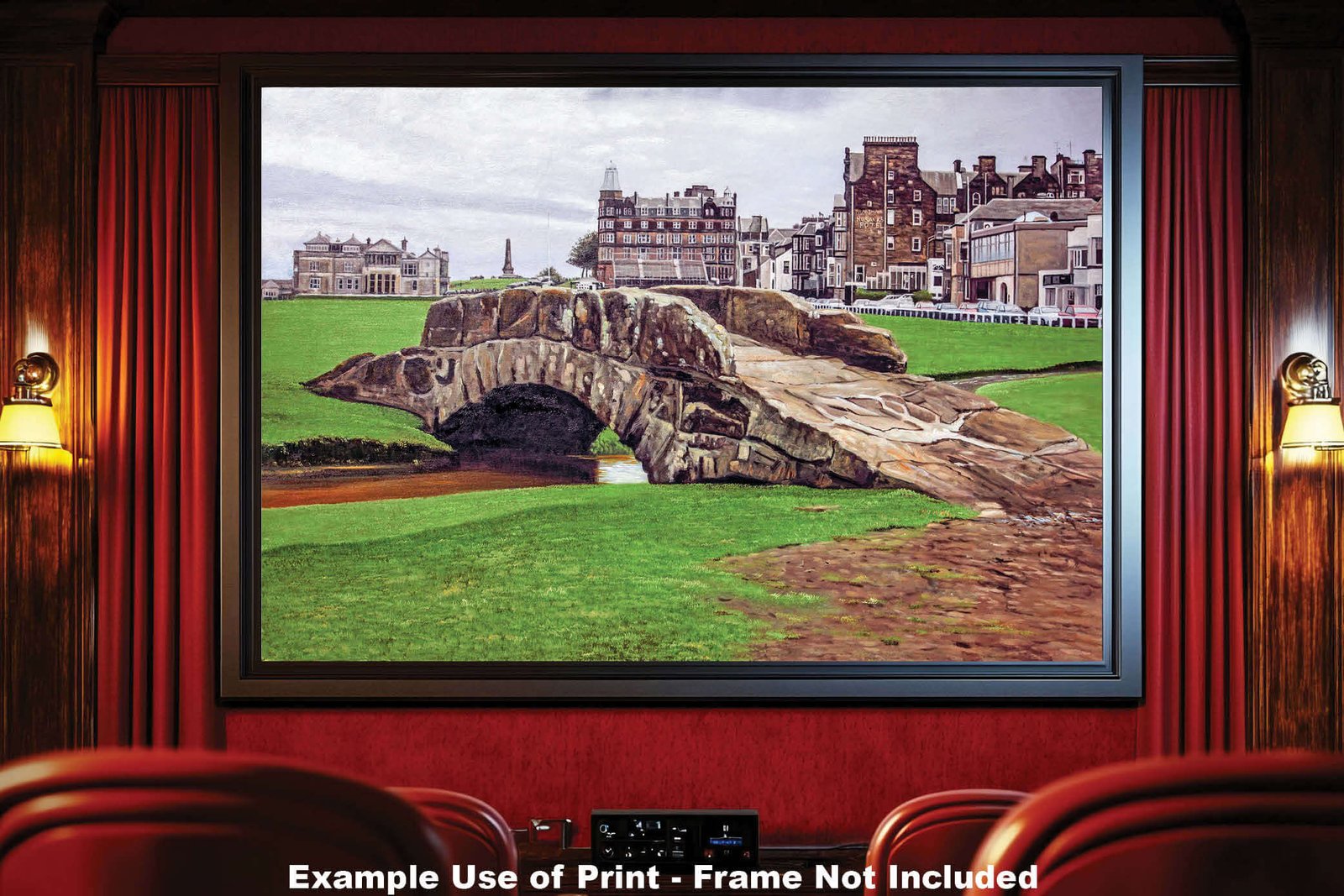 St Andrews Links poster painting print pic Course Swilken Golf Club PGA Golf Swilcan Bridge artwork StAndrws18RiOil10 RichimageArt.com 19