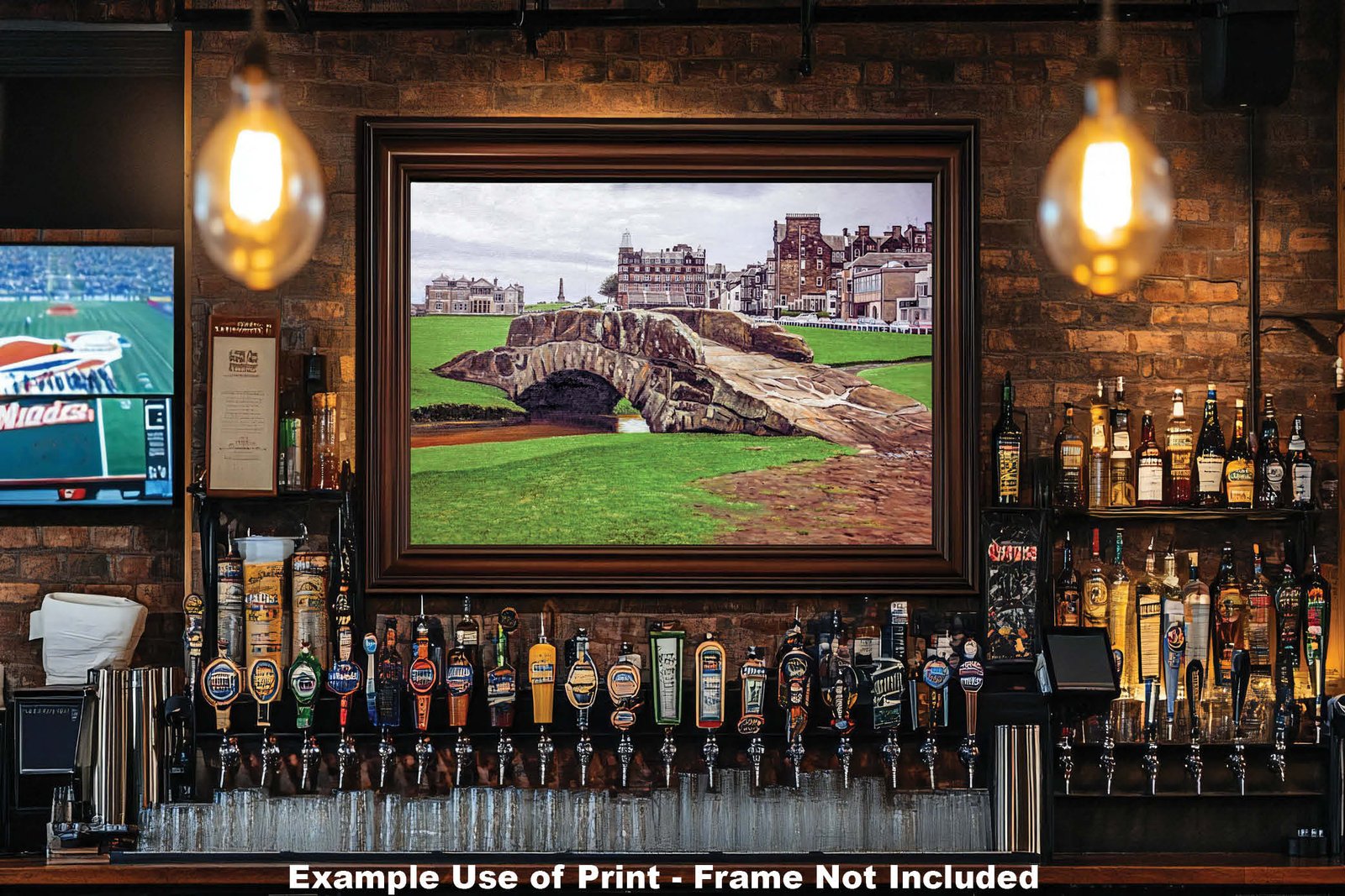 St Andrews Links poster painting print pic Course Swilken Golf Club PGA Golf Swilcan Bridge artwork StAndrws18RiOil10 RichimageArt.com 20