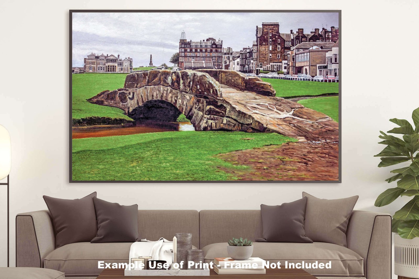 St Andrews Links poster painting print pic Course Swilken Golf Club PGA Golf Swilcan Bridge artwork StAndrws18RiOil10 RichimageArt.com 21