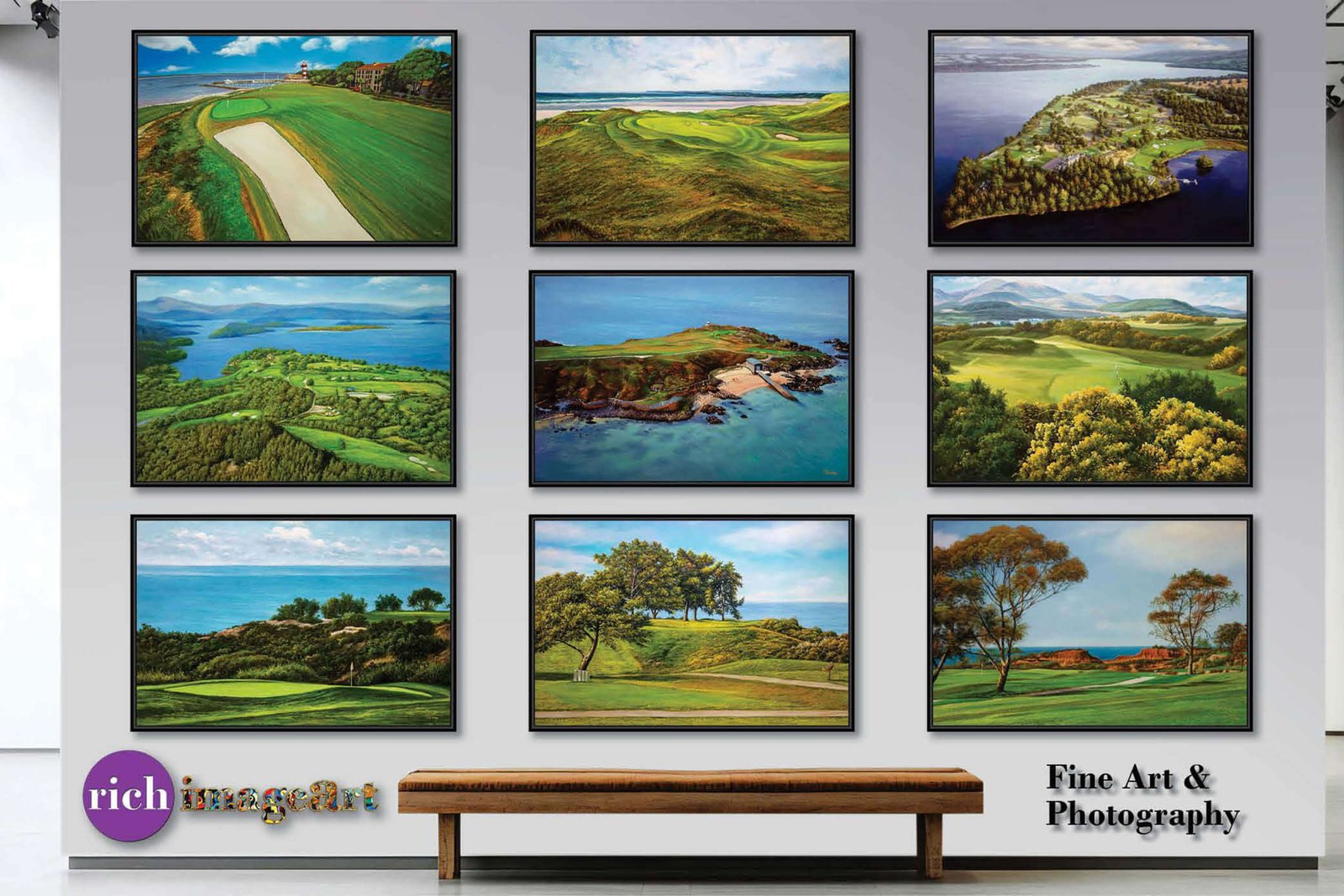 St Andrews Links poster painting print pic Course Swilken Golf Club PGA Golf Swilcan Bridge artwork StAndrws18RiOil10 RichimageArt.com 23