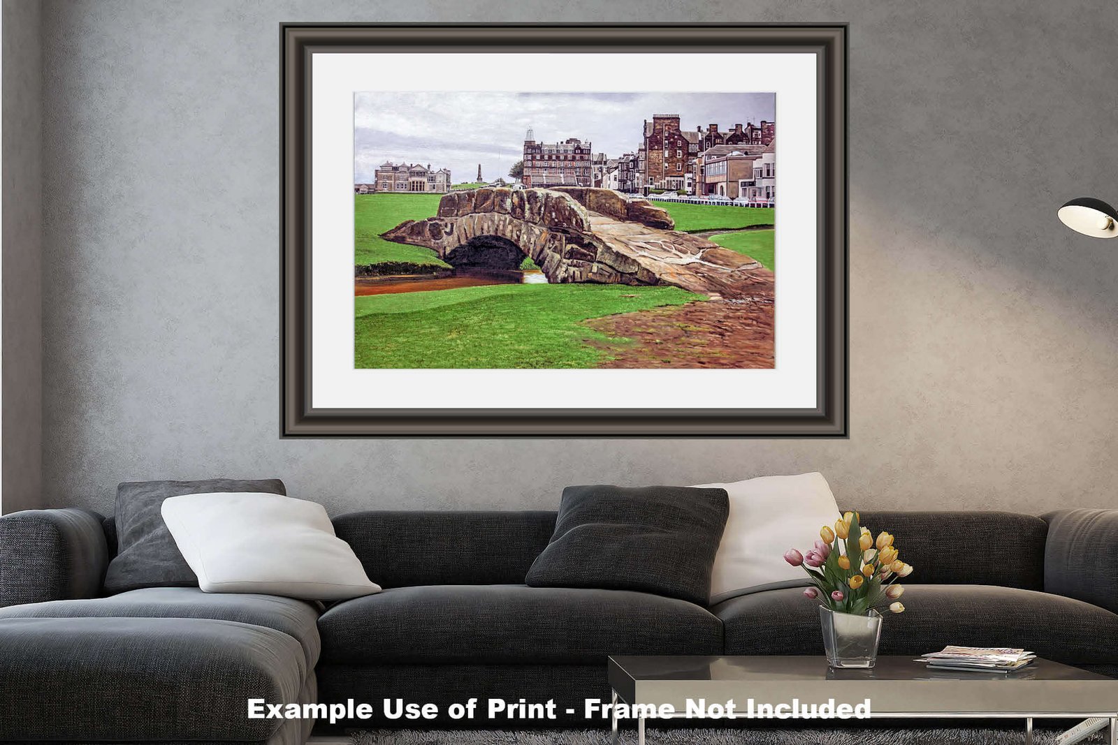 St Andrews Links poster painting print pic Course Swilken Golf Club PGA Golf Swilcan Bridge artwork StAndrws18RiOil10 RichimageArt.com 26
