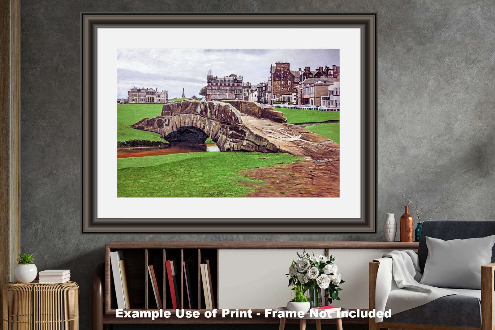 St Andrews Links poster painting print pic Course Swilken Golf Club PGA Golf Swilcan Bridge artwork StAndrws18RiOil10 RichimageArt.com 27
