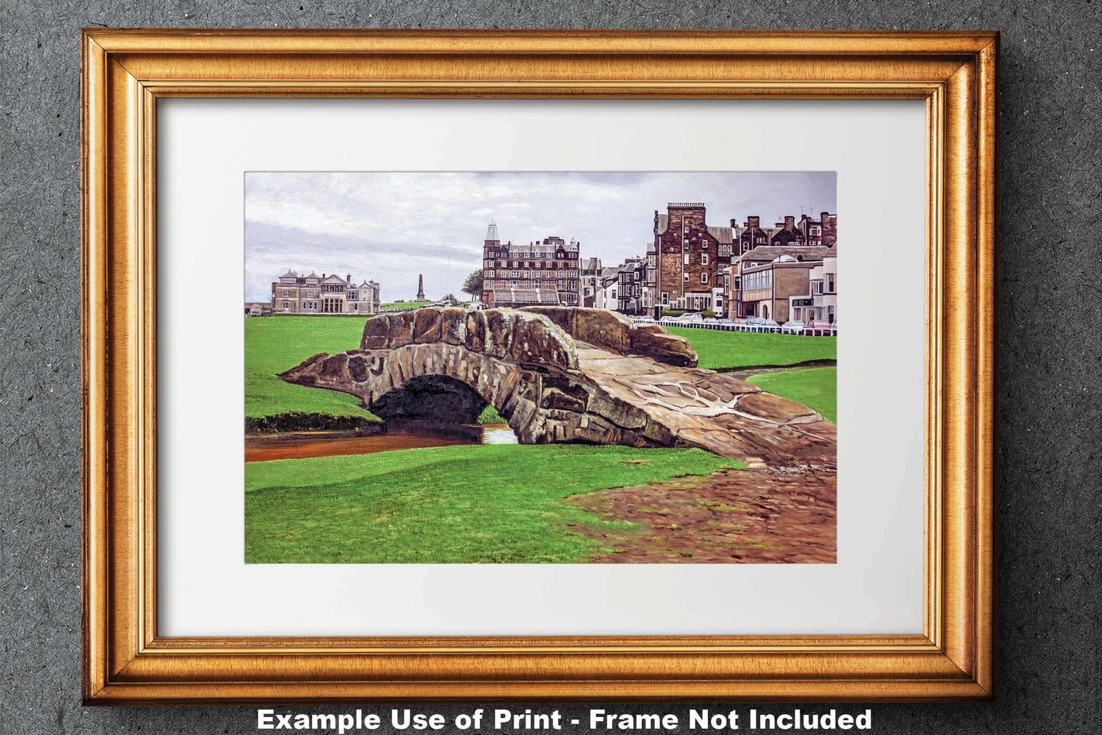 St Andrews Links poster painting print pic Course Swilken Golf Club PGA Golf Swilcan Bridge artwork StAndrws18RiOil10 RichimageArt.com 28
