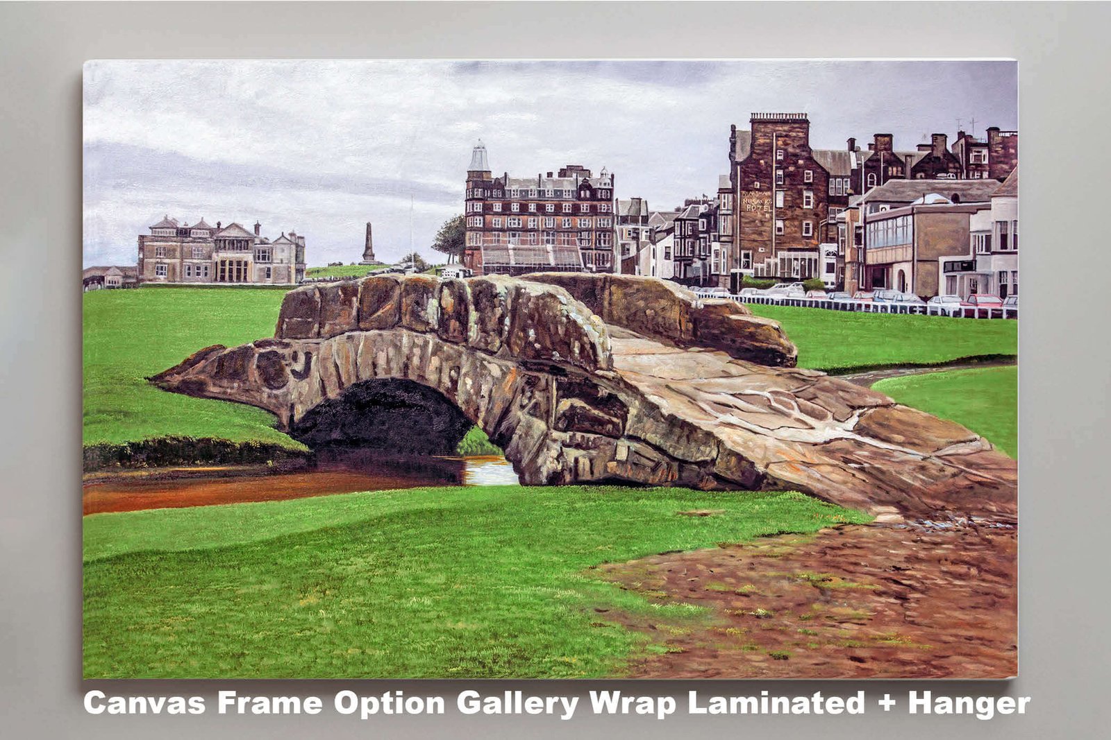 St Andrews Links poster painting print pic Course Swilken Golf Club PGA Golf Swilcan Bridge artwork StAndrws18RiOil10 RichimageArt.com 3