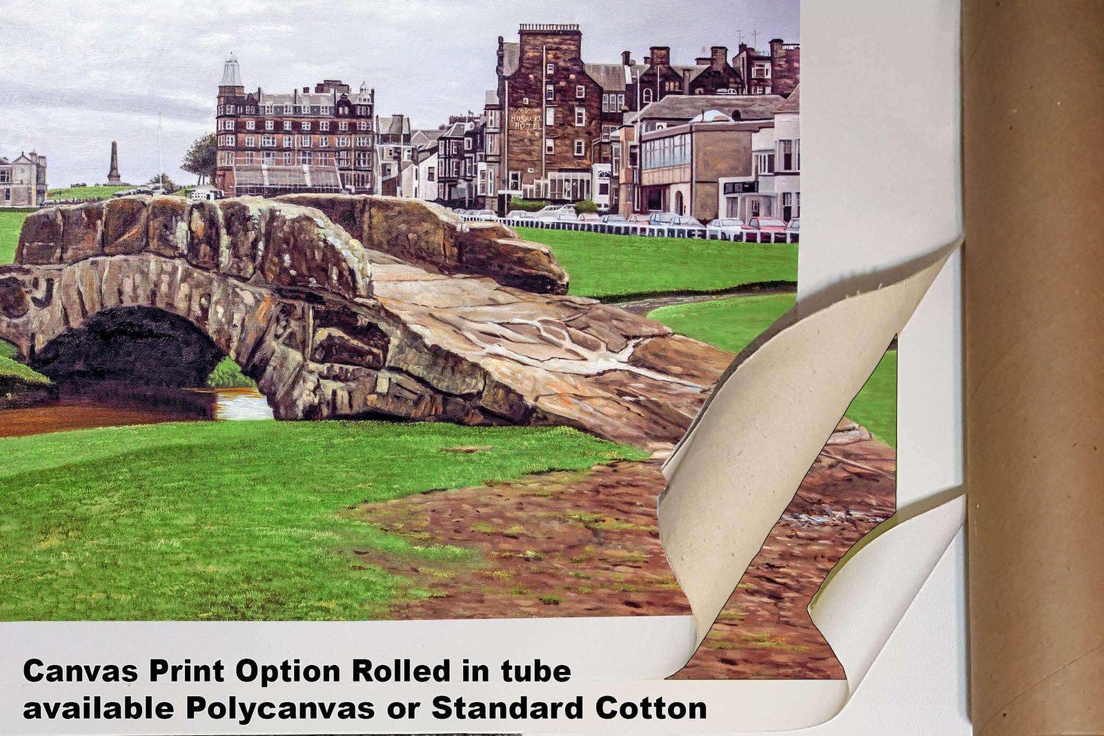 St Andrews Links poster painting print pic Course Swilken Golf Club PGA Golf Swilcan Bridge artwork StAndrws18RiOil10 RichimageArt.com 4