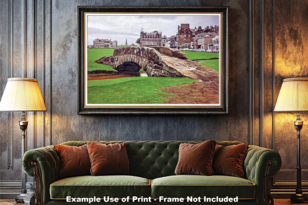 St Andrews Links poster painting print pic Course Swilken Golf Club PGA Golf Swilcan Bridge artwork StAndrws18RiOil10 RichimageArt.com 6