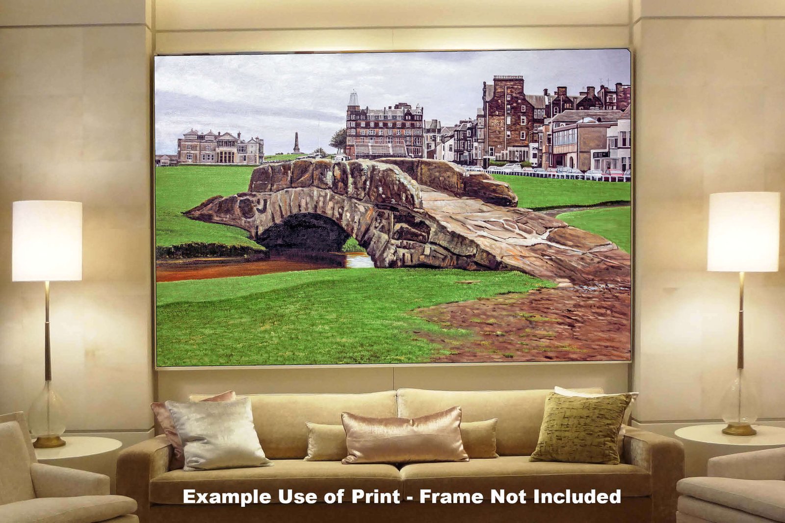 St Andrews Links poster painting print pic Course Swilken Golf Club PGA Golf Swilcan Bridge artwork StAndrws18RiOil10 RichimageArt.com 8