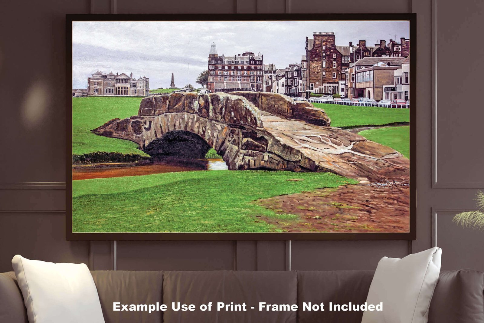 St Andrews Links poster painting print pic Course Swilken Golf Club PGA Golf Swilcan Bridge artwork StAndrws18RiOil10 RichimageArt.com 9