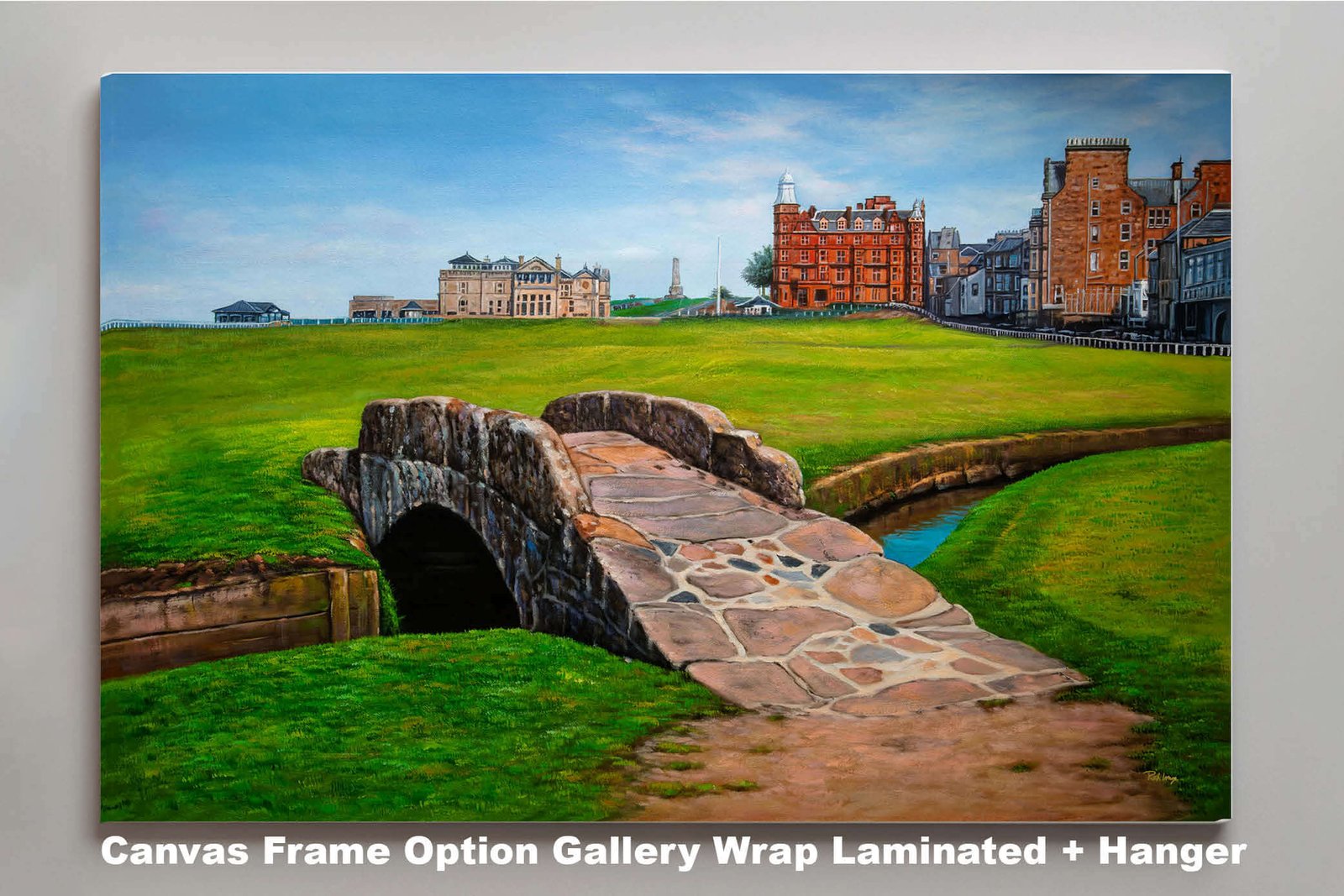 Swilcan Bridge St Andrews Links The Old Course Royal and Ancient Golf Club Swilken Bridge Course Hole The Open Oil Painting Wall Art Print StAndrws18RiOil20 3