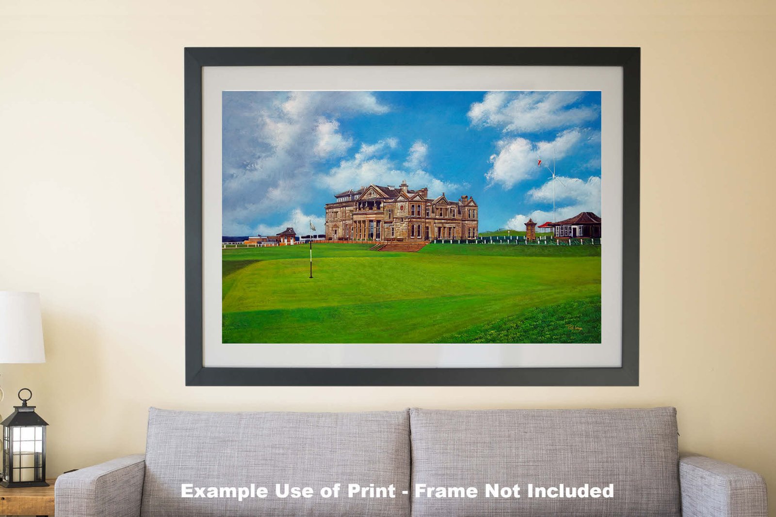 The Old Course The Open Royal and Ancient Golf Club Swilcan Bridge St Andrews Links Swilken Bridge Golf Hole Oil Painting Wall Art Print StAndrws18RiOil50 10