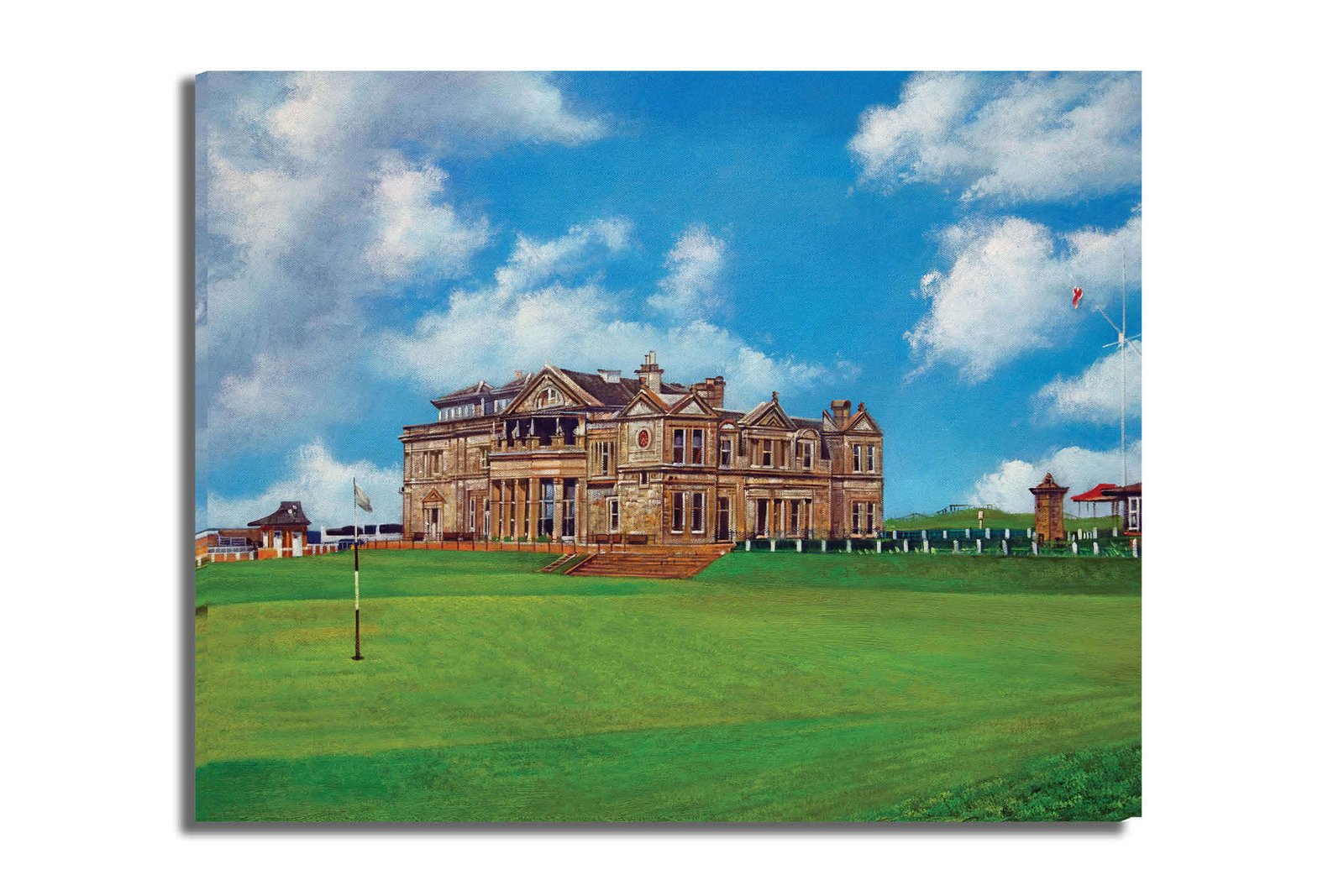 The Old Course The Open Royal and Ancient Golf Club Swilcan Bridge St Andrews Links Swilken Bridge Golf Hole Oil Painting Wall Art Print StAndrws18RiOil50 16