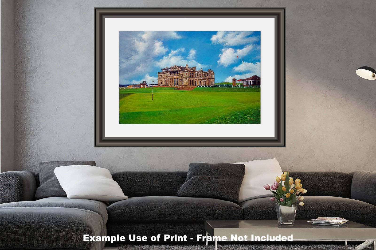 The Old Course The Open Royal and Ancient Golf Club Swilcan Bridge St Andrews Links Swilken Bridge Golf Hole Oil Painting Wall Art Print StAndrws18RiOil50 26