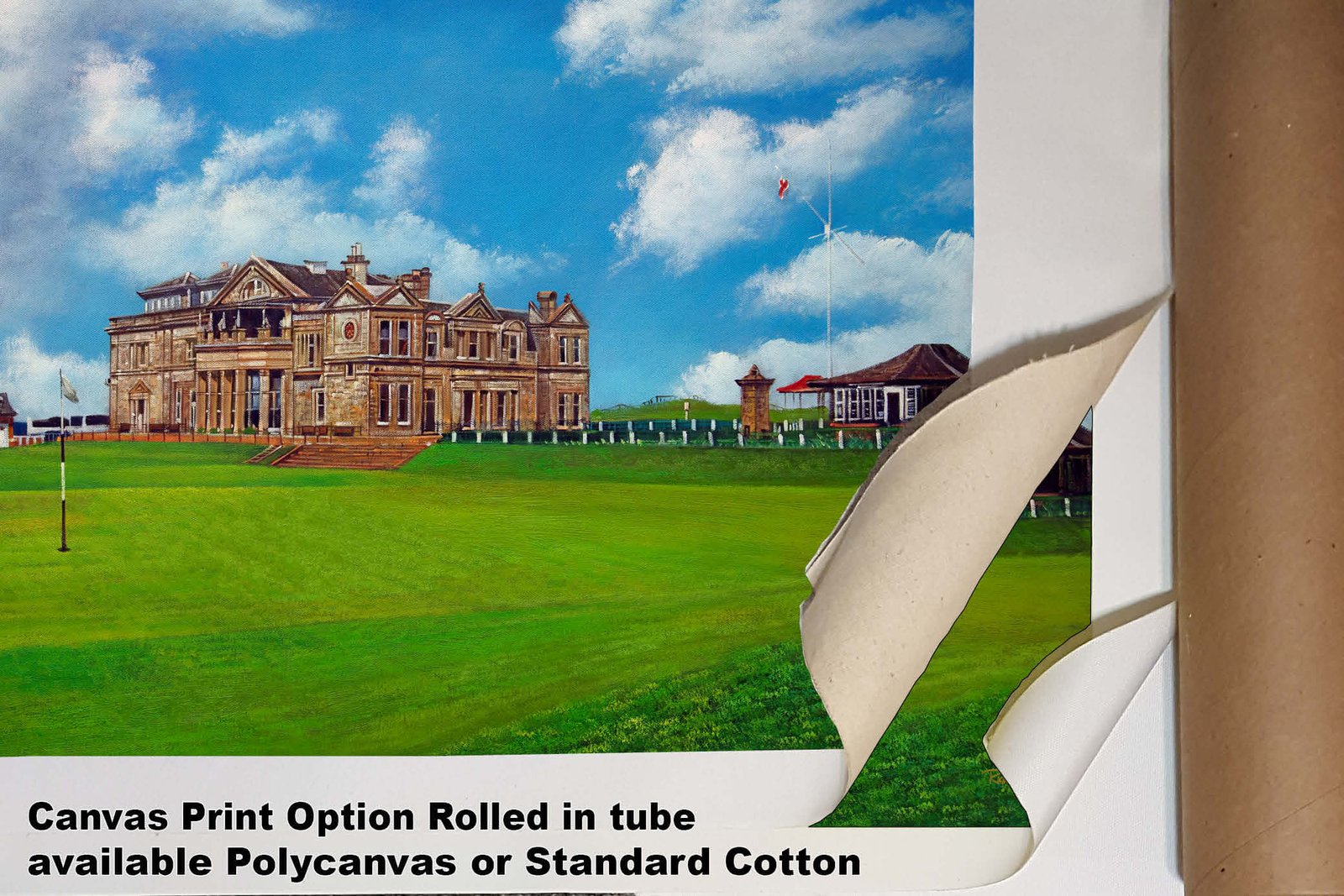 The Old Course The Open Royal and Ancient Golf Club Swilcan Bridge St Andrews Links Swilken Bridge Golf Hole Oil Painting Wall Art Print StAndrws18RiOil50 4