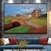 The Open The Old Course Royal and Ancient Golf Club Swilcan Bridge St Andrews Links Swilken Bridge Golf Hole Oil Painting Wall Art Print StAndrws18RiOil40 11