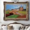 The Open The Old Course Royal and Ancient Golf Club Swilcan Bridge St Andrews Links Swilken Bridge Golf Hole Oil Painting Wall Art Print StAndrws18RiOil40 12