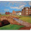The Open The Old Course Royal and Ancient Golf Club Swilcan Bridge St Andrews Links Swilken Bridge Golf Hole Oil Painting Wall Art Print StAndrws18RiOil40 13