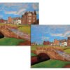 The Open The Old Course Royal and Ancient Golf Club Swilcan Bridge St Andrews Links Swilken Bridge Golf Hole Oil Painting Wall Art Print StAndrws18RiOil40 14