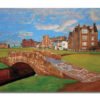 The Open The Old Course Royal and Ancient Golf Club Swilcan Bridge St Andrews Links Swilken Bridge Golf Hole Oil Painting Wall Art Print StAndrws18RiOil40 16